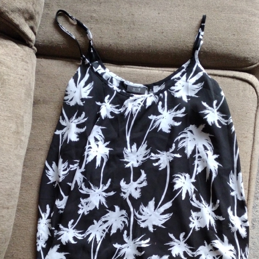 Black and White Palm Tree Tank Top